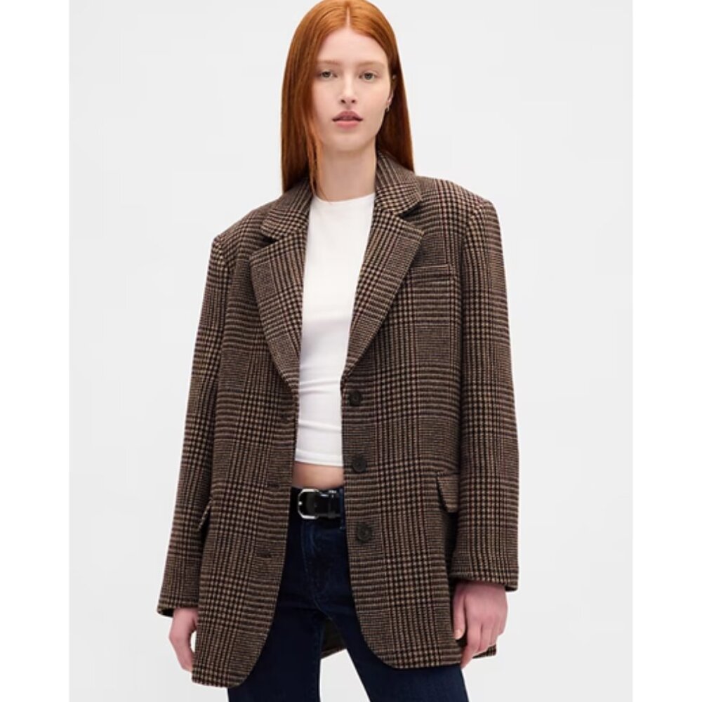 Gap Oversized Wool-Blend Blazer